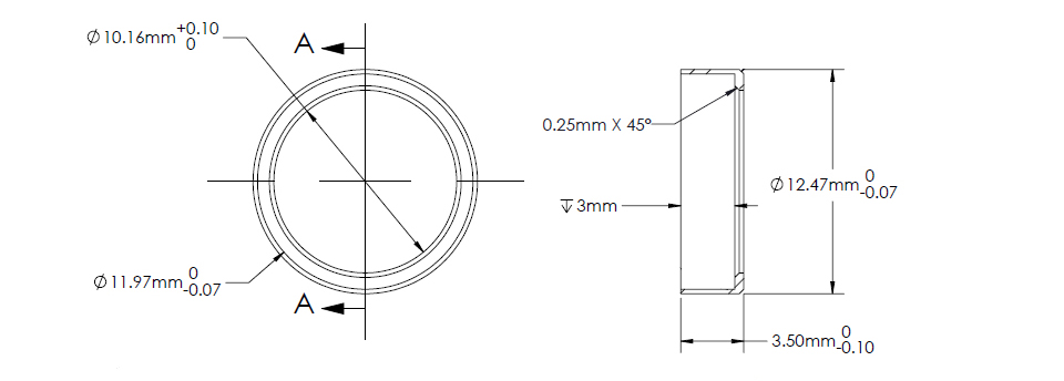 12.5 x 3.5mm Filter Housing