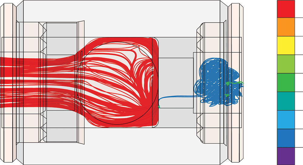 restricted ball cage design- pressure drop will increase