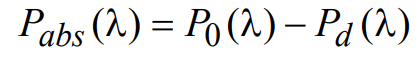 absorped light power equation