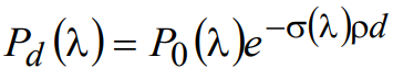 exponential form of beer lambert law