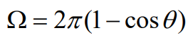 solid angle Ω equation